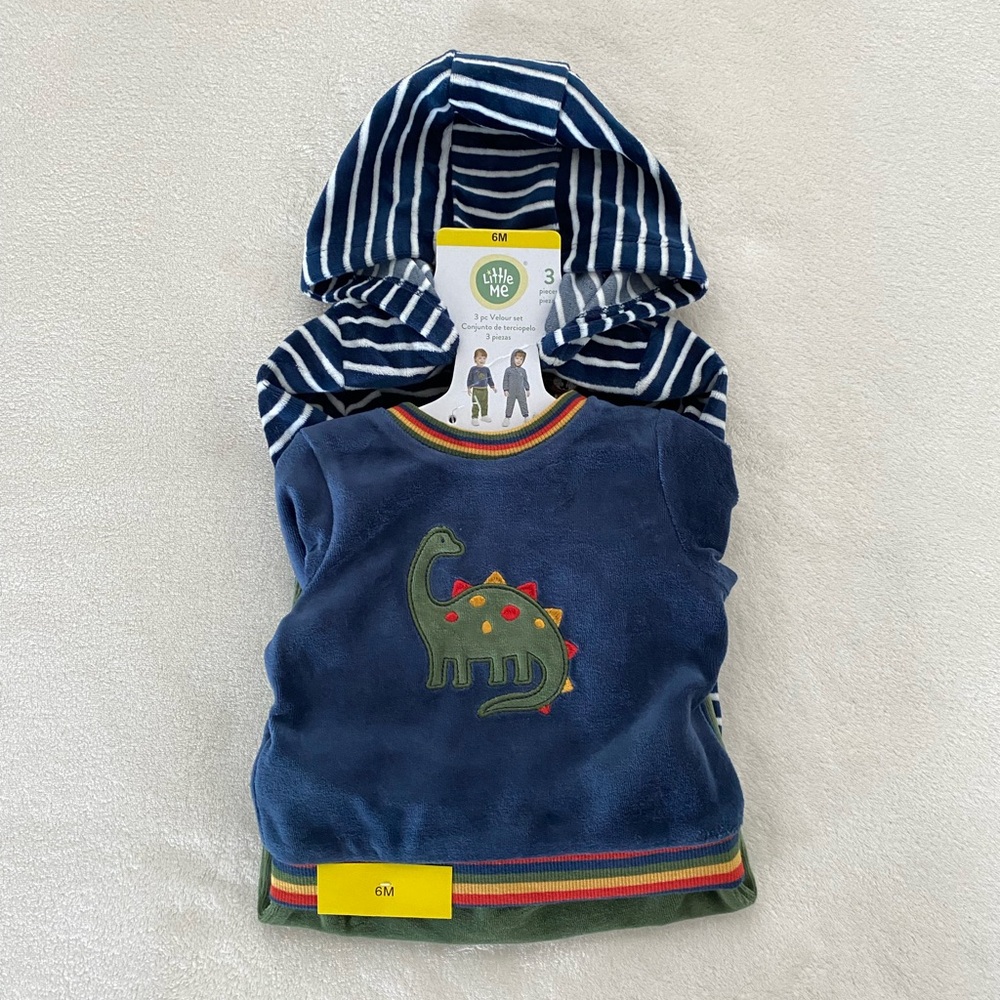 Little Me 3 Piece Velour Set